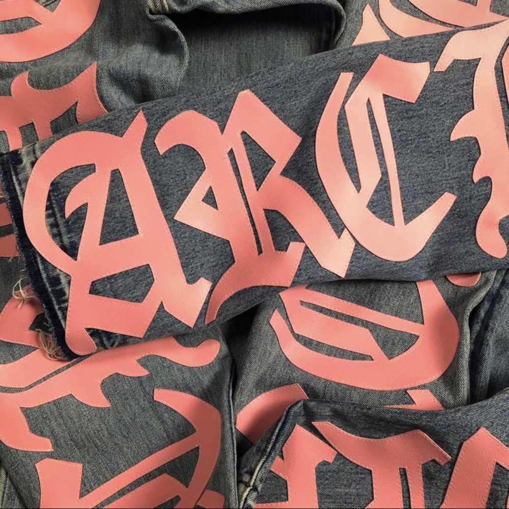 A.D.S Pink Script Denim - image 3